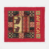 Afrikaanse patchwork-deken fleece deken (Voorkant (Horizontaal))