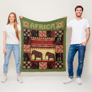 Afrikaanse patchwork-deken fleece deken
