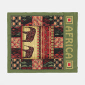 Afrikaanse patchwork-deken fleece deken (Voorkant (Horizontaal))