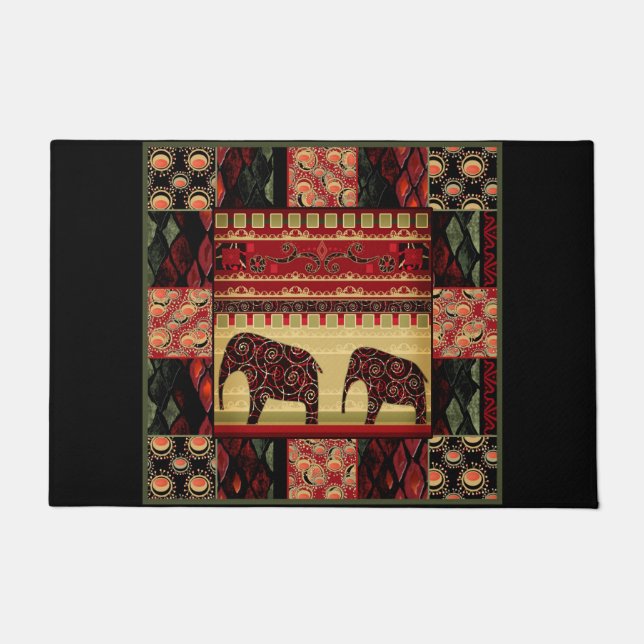 Afrikaanse patchwork deurmat (Voorkant)