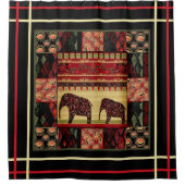 Afrikaanse patchwork douchegordijn (Voorkant)