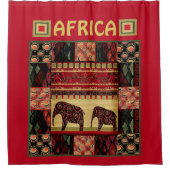 Afrikaanse patchwork douchegordijn (Voorkant)