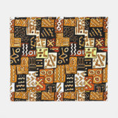 Afrikaanse patchwork fleece deken (Voorkant (Horizontaal))
