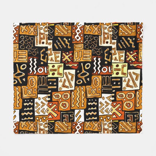 Afrikaanse patchwork fleece deken (Voorkant (Horizontaal))