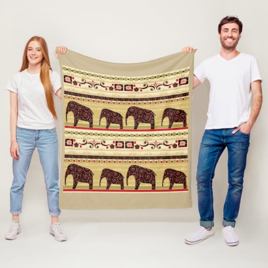 Afrikaanse patchwork fleece deken (In situ)