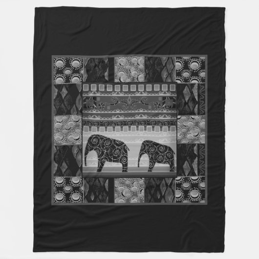 Afrikaanse patchwork fleece deken (Voorkant)