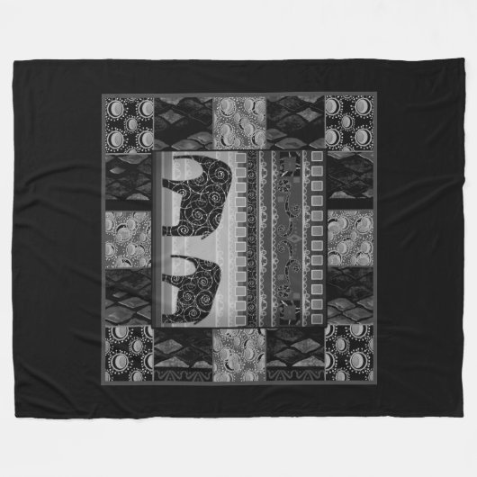 Afrikaanse patchwork fleece deken (Voorkant (Horizontaal))