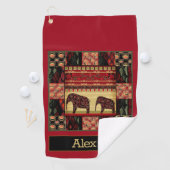 Afrikaanse patchwork golfhanddoek (Insitu)