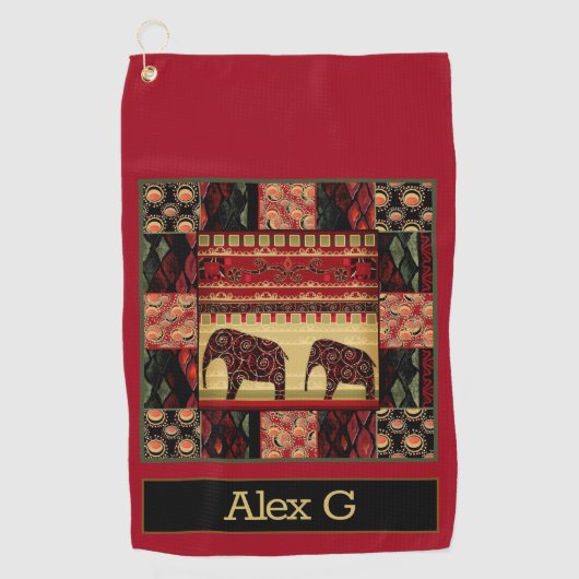 Afrikaanse patchwork golfhanddoek (Voorkant)