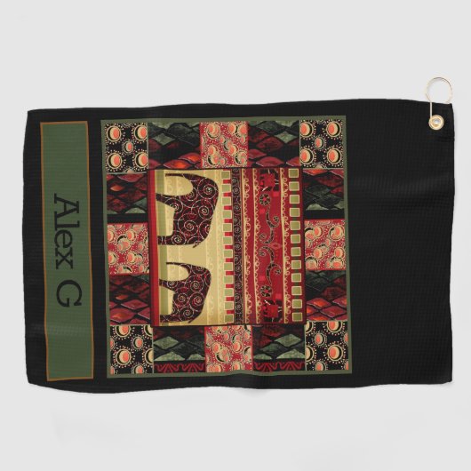 Afrikaanse patchwork golfhanddoek (Horizontaal)