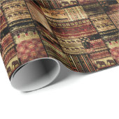 Afrikaanse patchwork: Grunge print achtergrond Cadeaupapier (Rol Hoek)