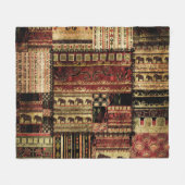 Afrikaanse patchwork: Grunge print achtergrond Fleece Deken (Voorkant (Horizontaal))
