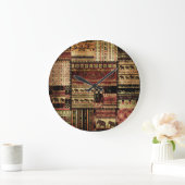 Afrikaanse patchwork: Grunge print achtergrond Grote Klok (Huis)
