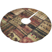 Afrikaanse patchwork: Grunge print achtergrond Kerstboom Rok (Gekanteld)