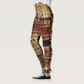 Afrikaanse patchwork: Grunge print achtergrond Leggings (Links)