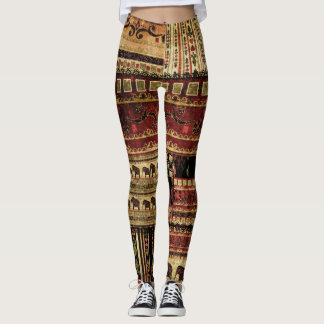 Afrikaanse patchwork: Grunge print achtergrond Leggings