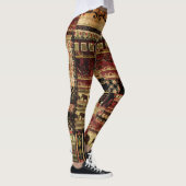Afrikaanse patchwork: Grunge print achtergrond Leggings (Rechts)