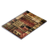 Afrikaanse patchwork: Grunge print achtergrond Notitieboek (Linkerzijde)