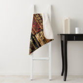 Afrikaanse patchwork: Grunge print achtergrond Sherpa Deken (In situ)