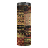 Afrikaanse patchwork: Grunge print achtergrond Thermosbeker (Achterkant)
