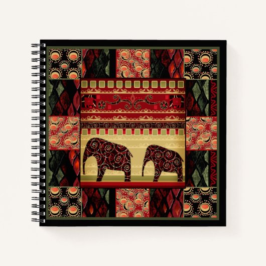 Afrikaanse patchwork notitieboek (Voorkant)
