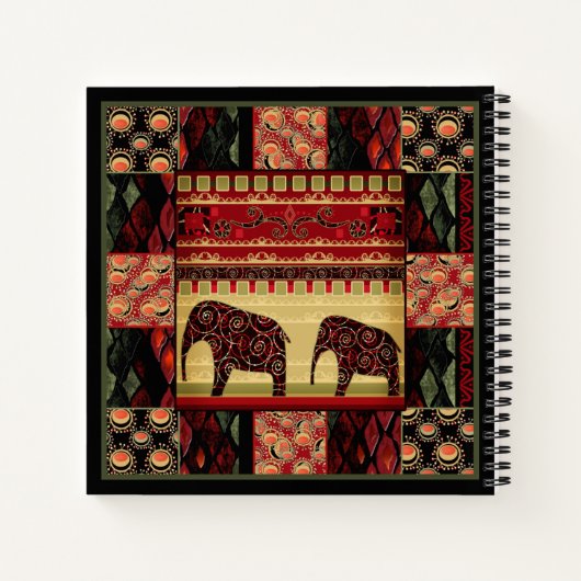 Afrikaanse patchwork notitieboek (Achterkant)