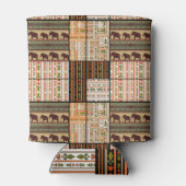 Afrikaanse Patchwork Olifanten: Ornamentale textuu Blikjeskoeler (Achterkant)