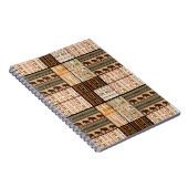 Afrikaanse Patchwork Olifanten: Ornamentale textuu Notitieboek (Rechterzijde)