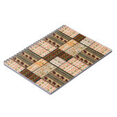 Afrikaanse Patchwork Olifanten: Ornamentale textuu Notitieboek (Linkerzijde)