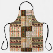 Afrikaanse Patchwork Olifanten: Ornamentale textuu Schort (Voorkant)