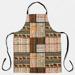 Afrikaanse Patchwork Olifanten: Ornamentale textuu Schort