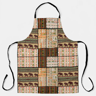 Afrikaanse Patchwork Olifanten: Ornamentale textuu Schort