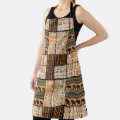 Afrikaanse Patchwork Olifanten: Ornamentale textuu Schort (Insitu)