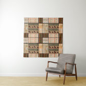Afrikaanse Patchwork Olifanten: Ornamentale textuu Wandkleed (In situ)