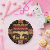 Afrikaanse patchwork papieren bordje (Feest)