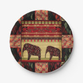 Afrikaanse patchwork papieren bordje (Voorkant)