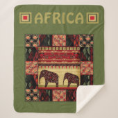 Afrikaanse patchwork sherpa deken (Voorkant)
