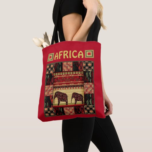 Afrikaanse patchwork tote bag (Dichtbij)