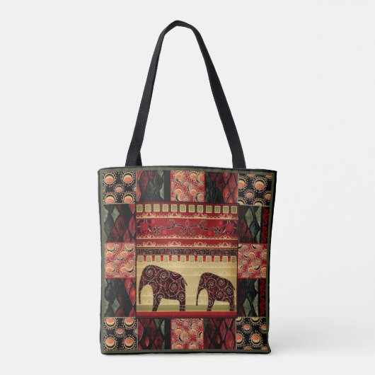 Afrikaanse patchwork tote bag (Achterkant)