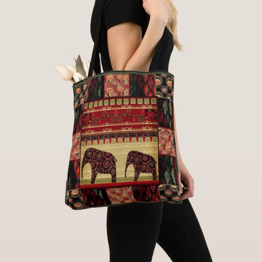 Afrikaanse patchwork tote bag (Dichtbij)