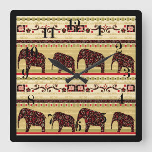 Afrikaanse patchwork vierkante klok