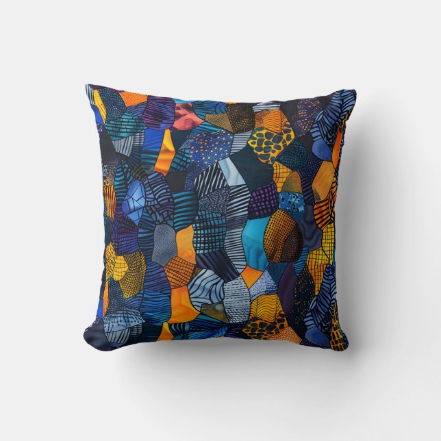 afrikaanse patchwork voor drukwerk kussen (Voorkant)