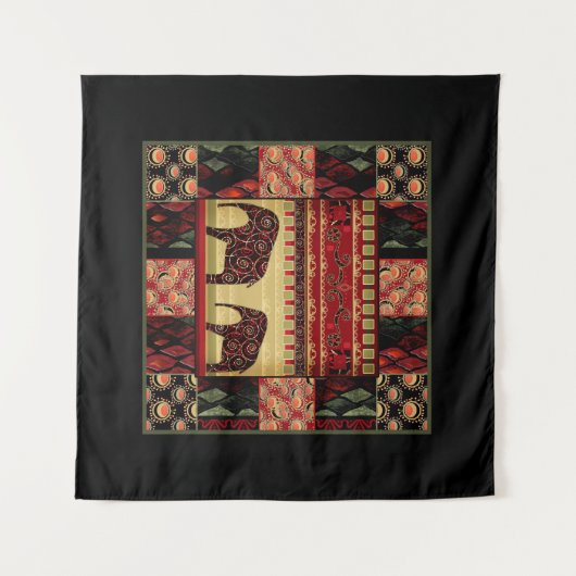 Afrikaanse patchwork wandkleed (Voorkant (horizontaal))