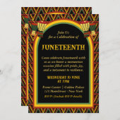 Afrikaanse Patronen Juneteenth Celebration Kaart (Voorkant / Achterkant)
