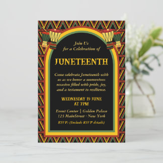 Afrikaanse Patronen Juneteenth Celebration Kaart