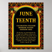 Afrikaanse Patronen Juneteenth Celebration Poster (Voorkant)
