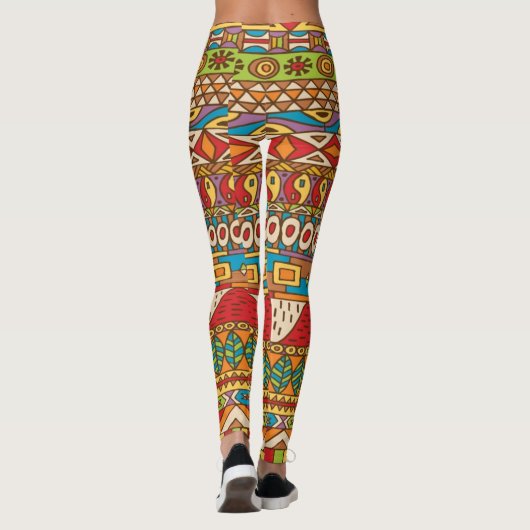 Afrikaanse  patronen  leggings (Achterkant)