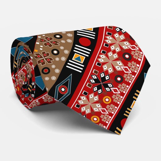 Afrikaanse patronen, oosterpatroon stropdas (Opgerold)
