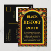 Afrikaanse Patronen Zwarte Geschiedenis Maand Vier Briefkaart (Voorkant / Achterkant)