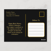Afrikaanse Patronen Zwarte Geschiedenis Maand Vier Briefkaart (Achterkant)